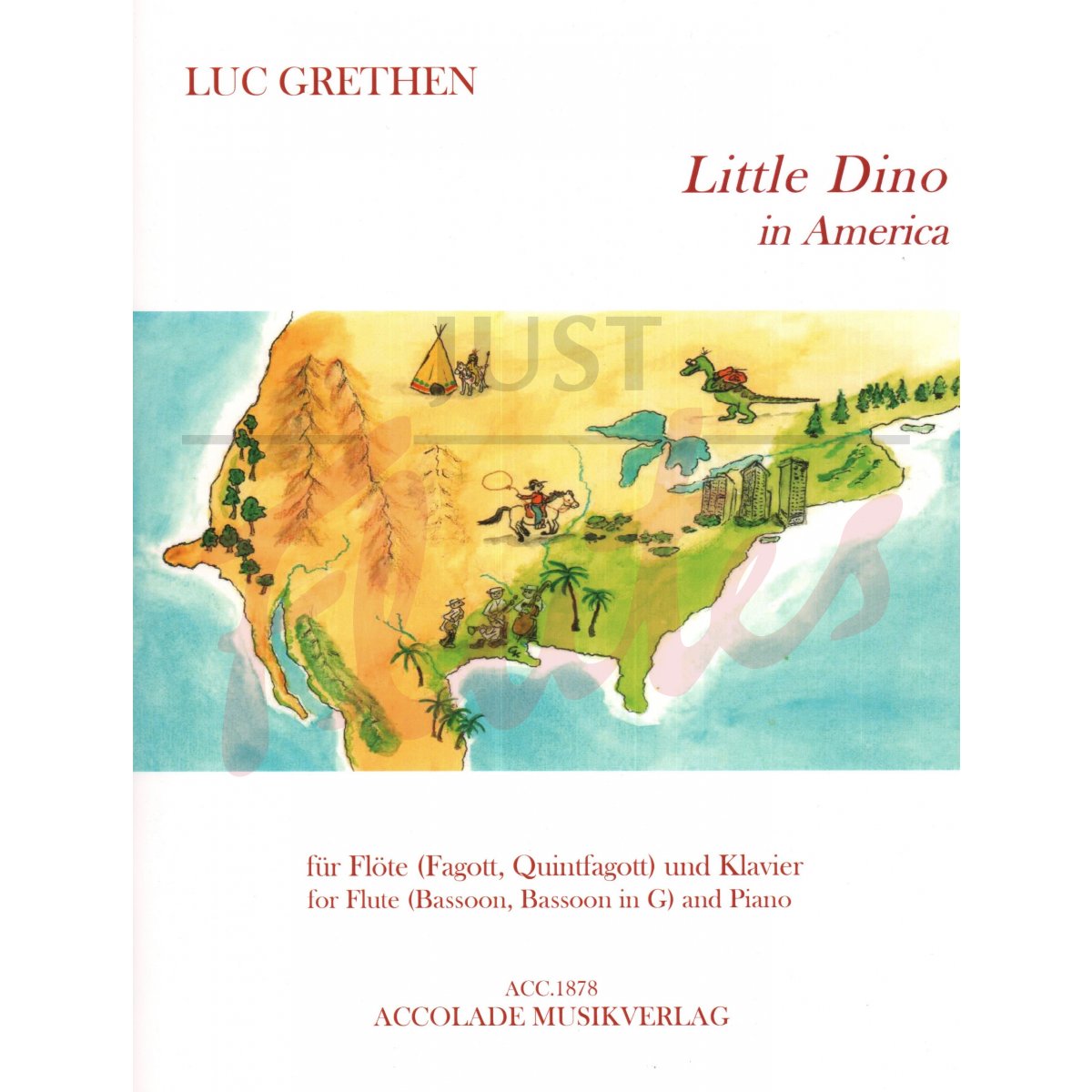 Little Dino in America for Flute and Piano