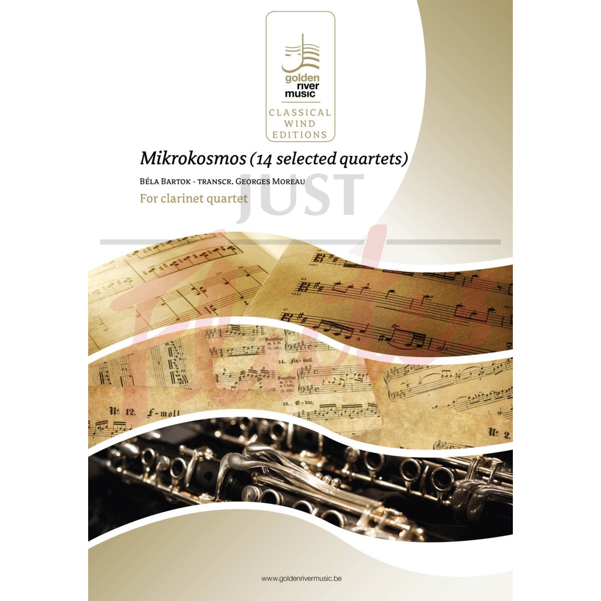 14 Selected Duets from Mikrokosmos for Clarinet Quartet