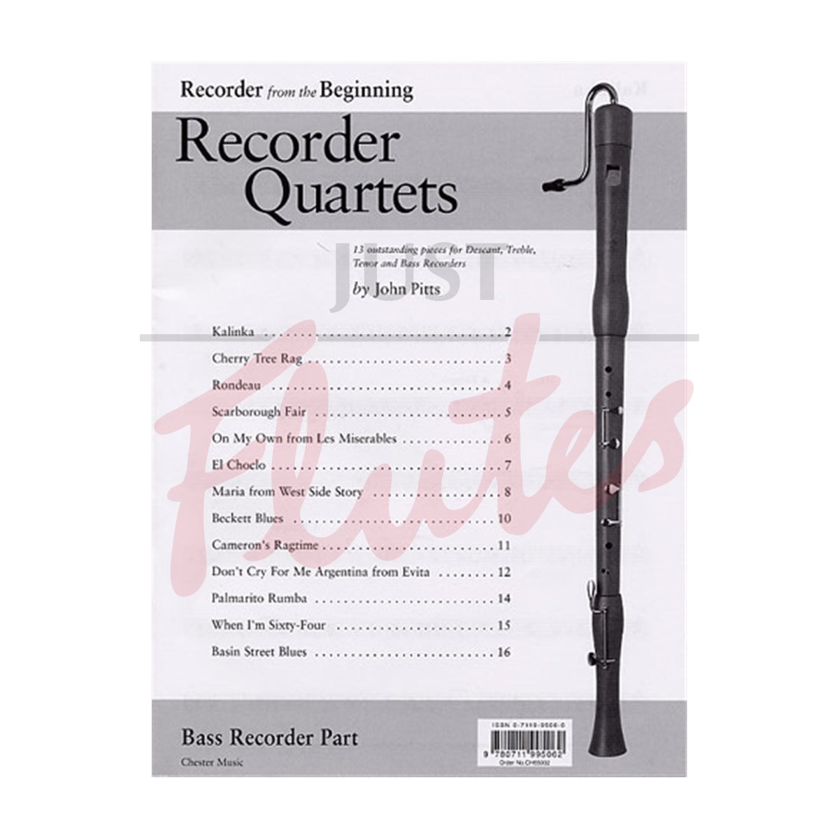 Recorder from the Beginning: Recorder Quartets, Bass Recorder Part