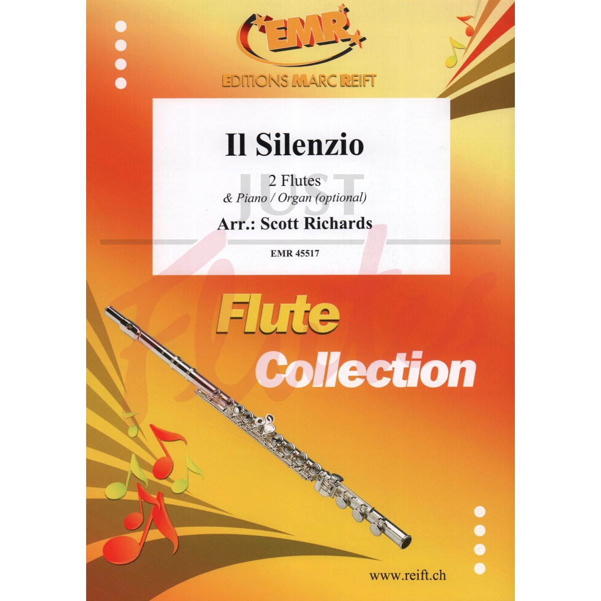 Il Silenzio for Two Flutes and Piano/Organ
