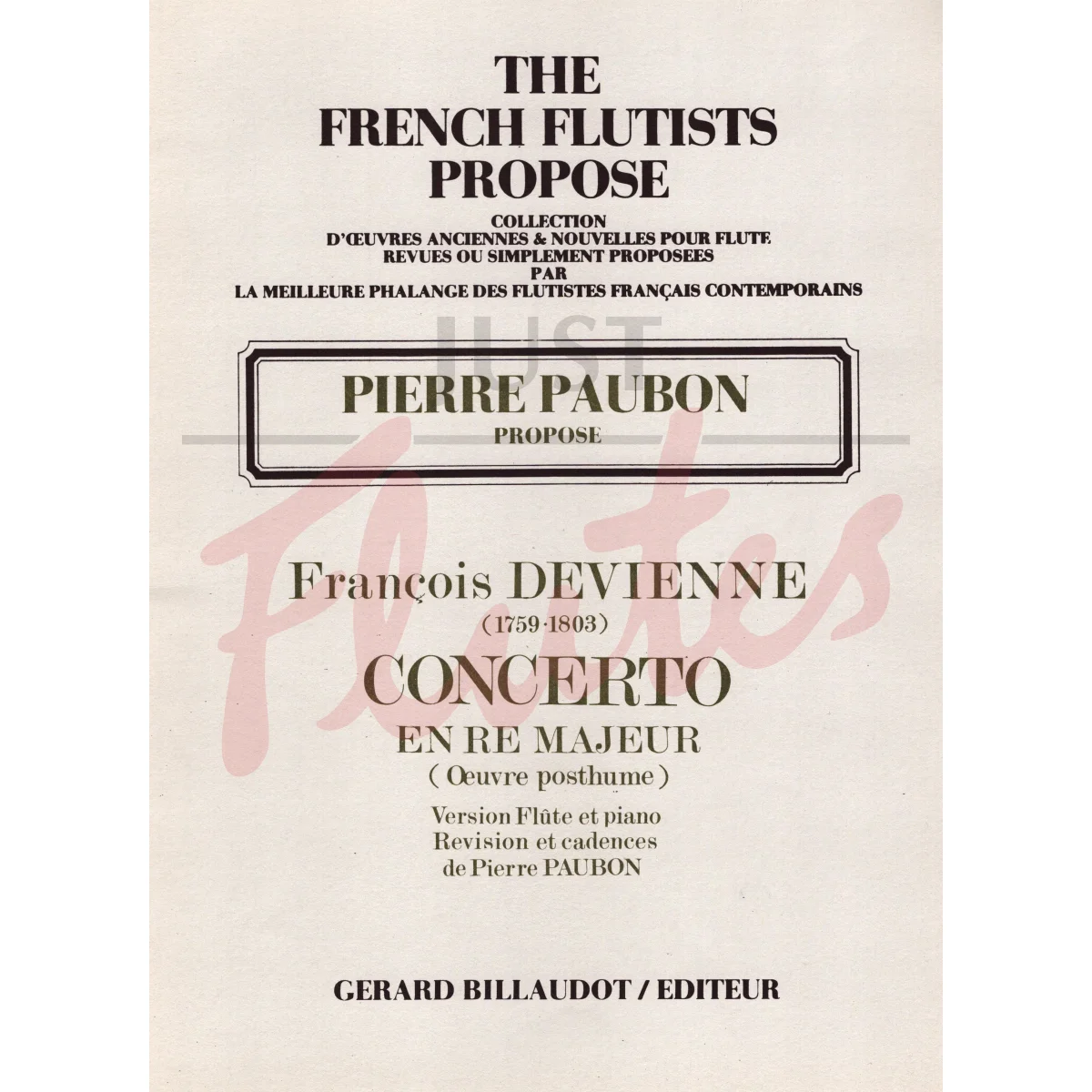 Concerto in D major (Posthumous) for Flute and Piano