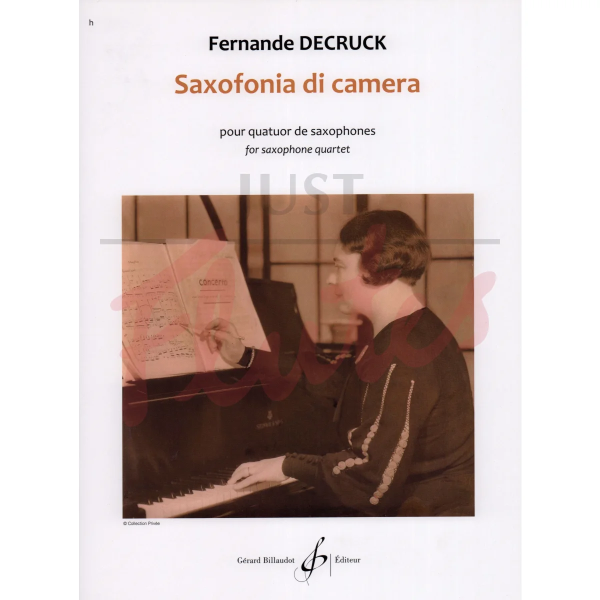 Saxofonia Di Camera for Saxophone Quartet