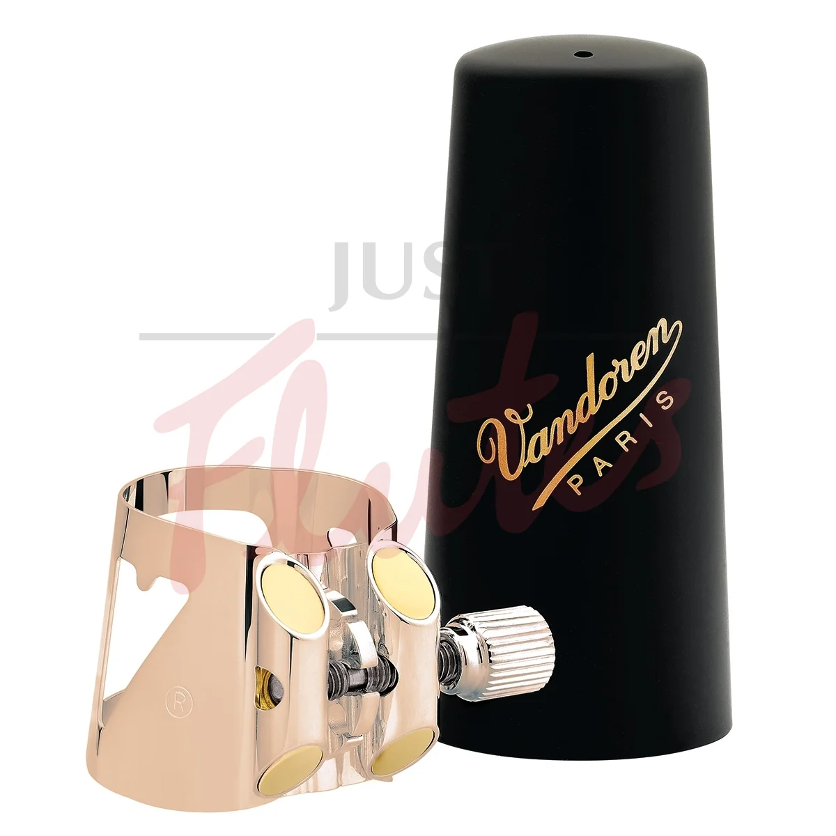 Vandoren LC07PGP Optimum Alto Saxophone Ligature &amp; Cap, Pink Gold-plated finish