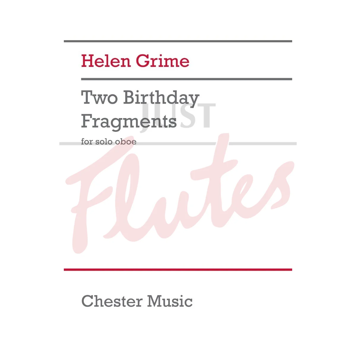 Two Birthday Fragments for Solo Oboe