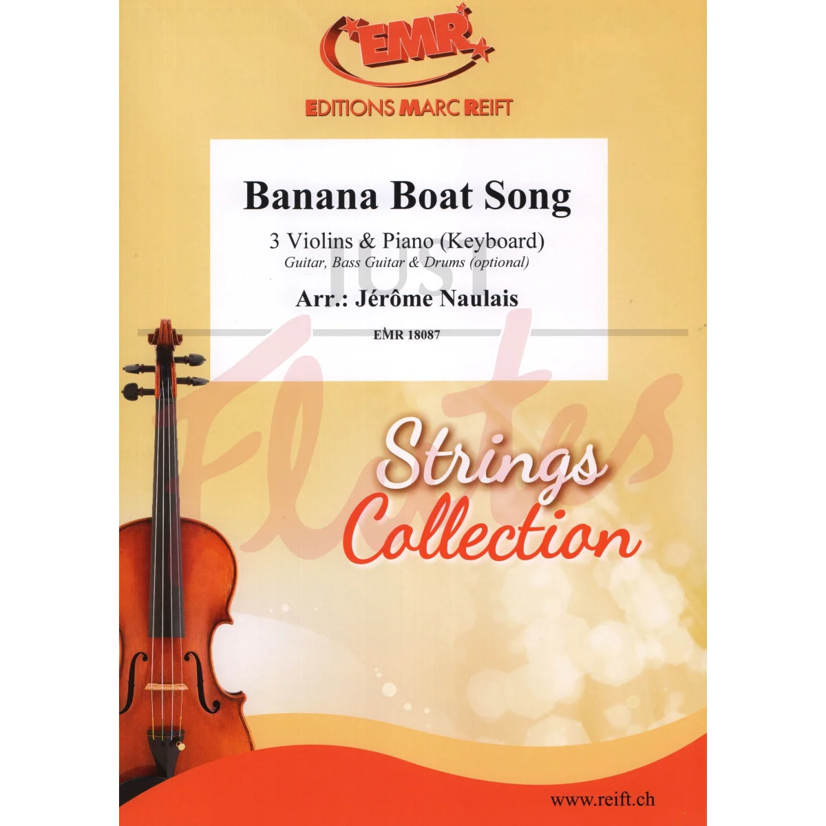 Banana Boat Song for Three Violins and Piano
