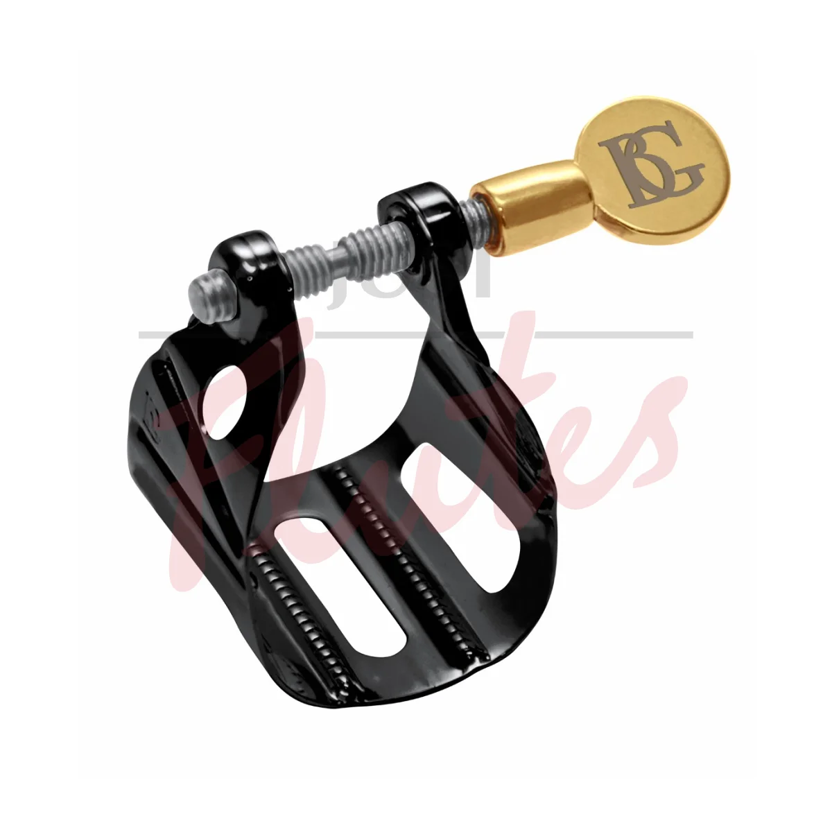 BG L23BMJ Universal Jazz Ligature for Alto/Tenor Saxophone Metal Mouthpieces, Black Lacquered