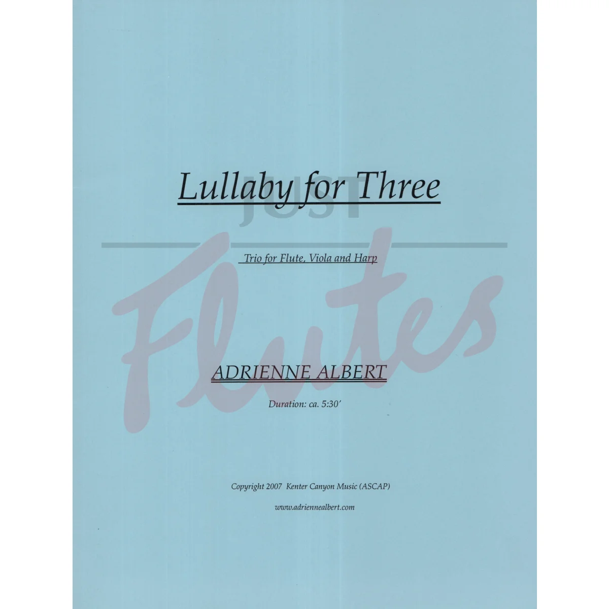 Lullaby for Three for Flute, Viola and Harp