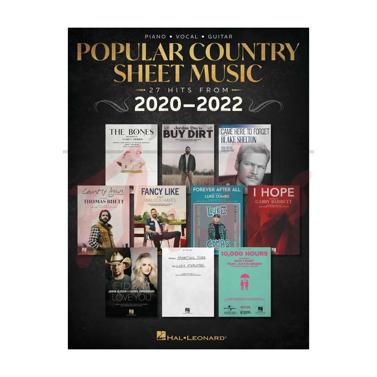 Popular Country Sheet Music for Piano, Vocal and Guitar