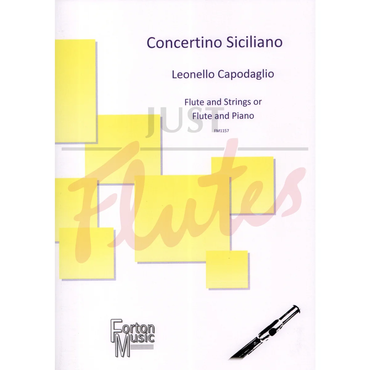 Concertino Siciliano for Flute and String Quintet (Flute and Piano)