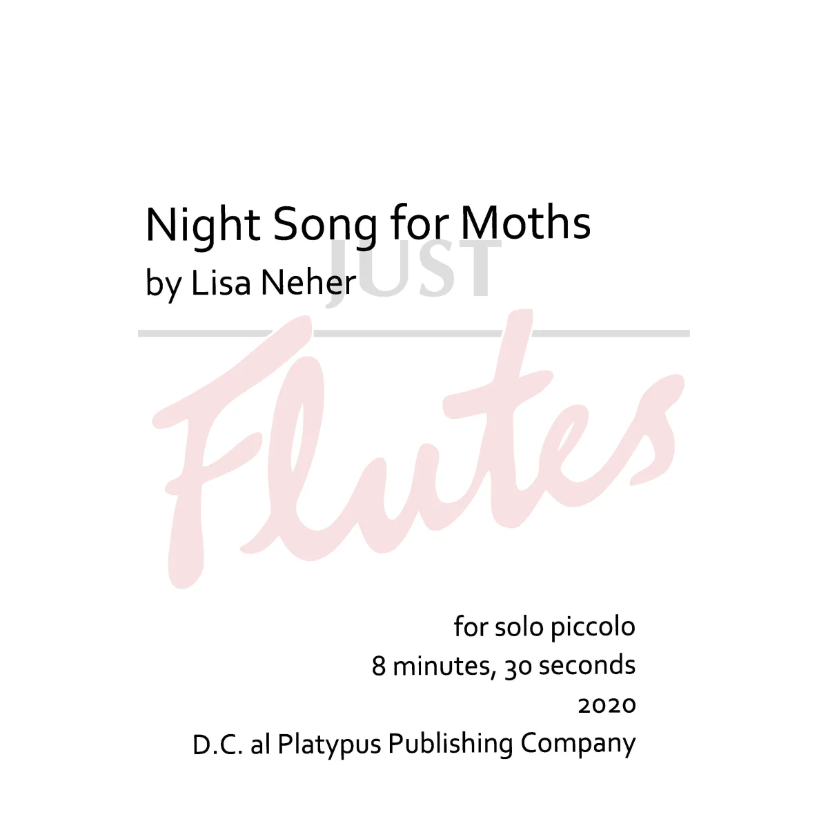 Night Song for Moths for Solo Piccolo