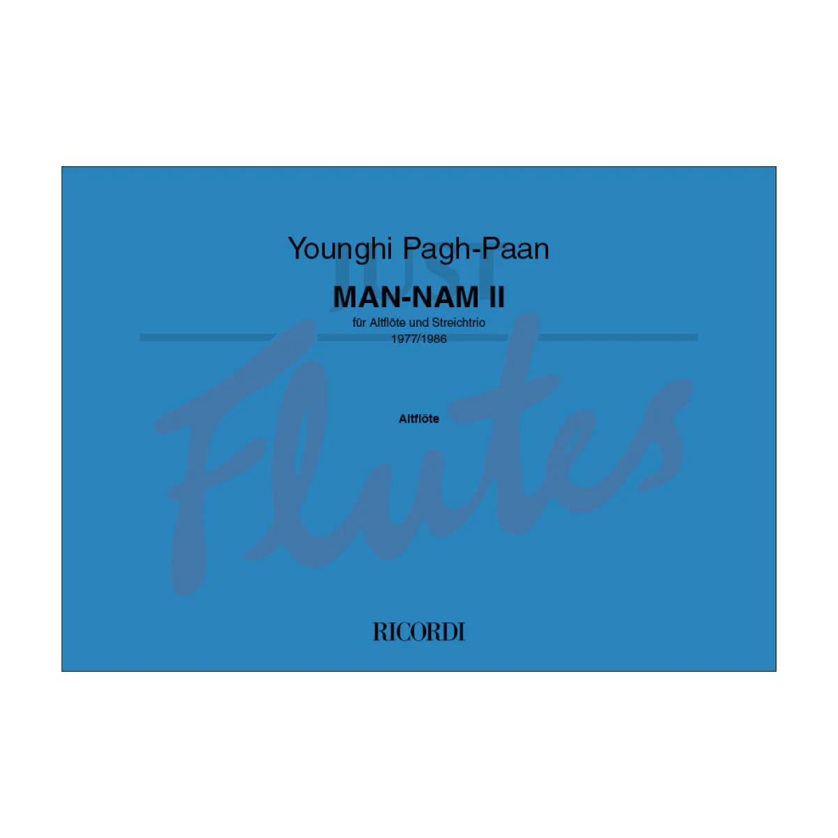 Man-nam II for Alto Flute, Violin, Viola and Cello