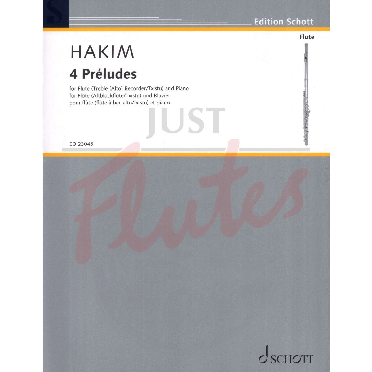 4 Préludes for Flute or Treble Recorder and Piano
