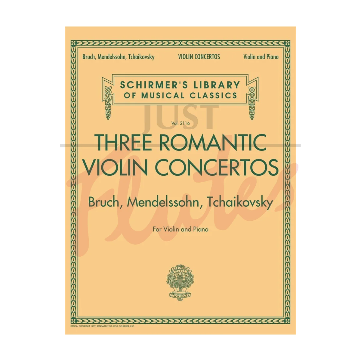 Three Romantic Violin Concertos for Violin and Piano
