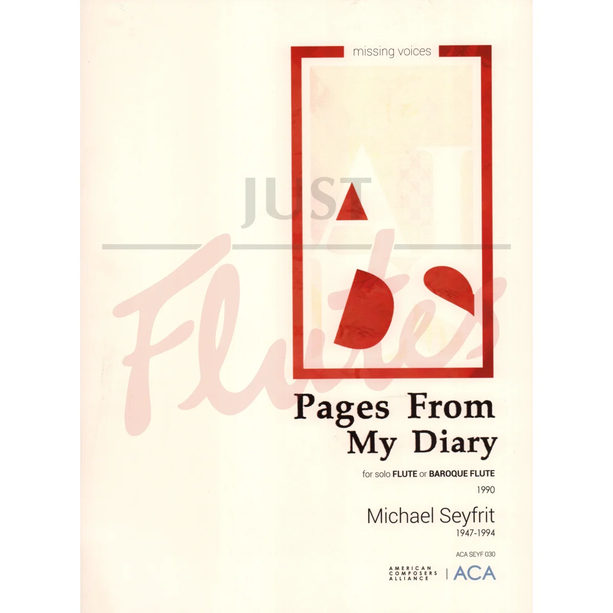 Pages from my Diary for Solo Flute