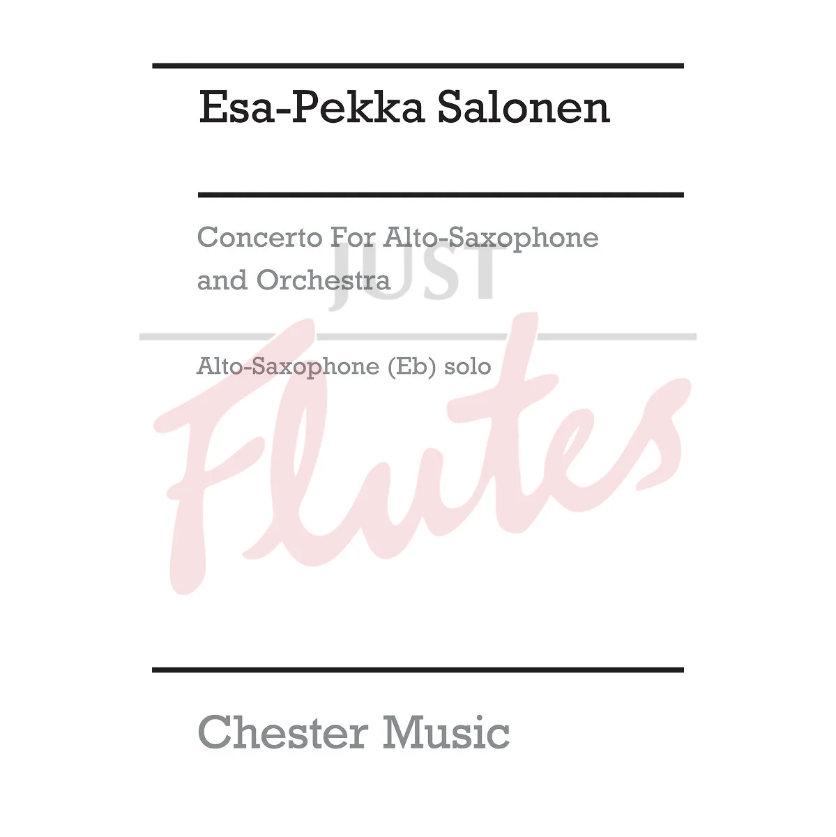Concerto for Alto Saxophone and Orchestra - Solo Saxophone Part