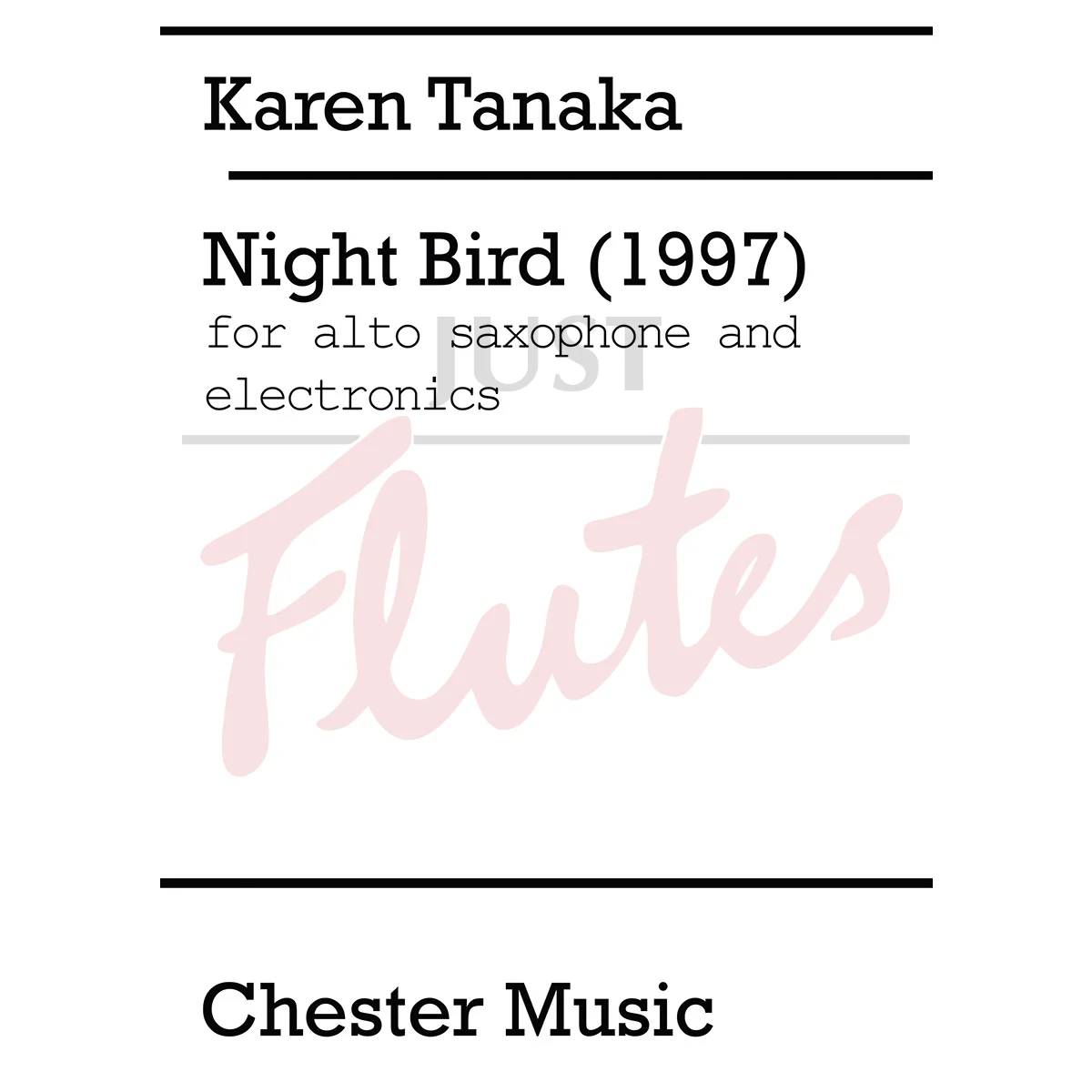 Night Bird for Alto Saxophone and Electronics