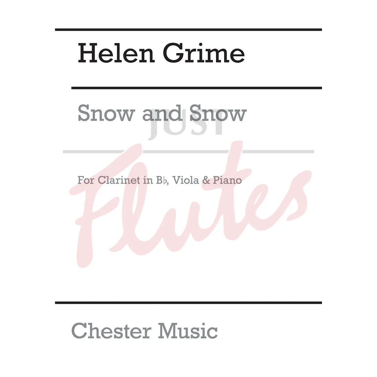 Snow and Snow for Clarinet, Viola and Piano