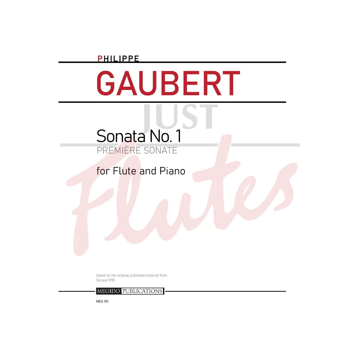 Sonata No. 1 (Premiere Sonate) for Flute and Piano