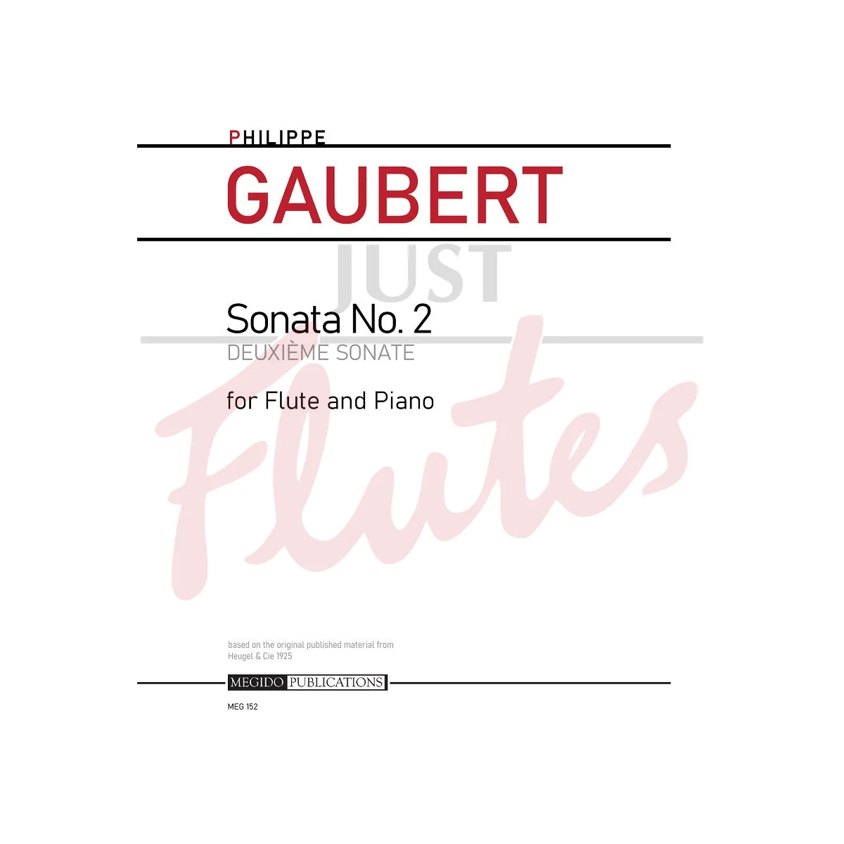 Sonata No. 2 (Deuxieme Sonate) for Flute and Piano