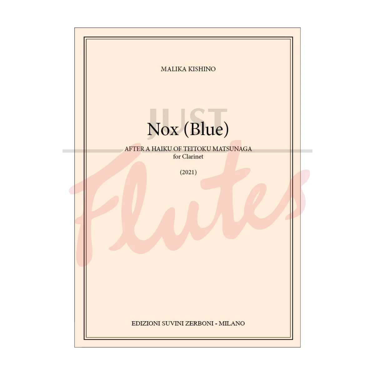 Nox (Blue) for Solo Clarinet
