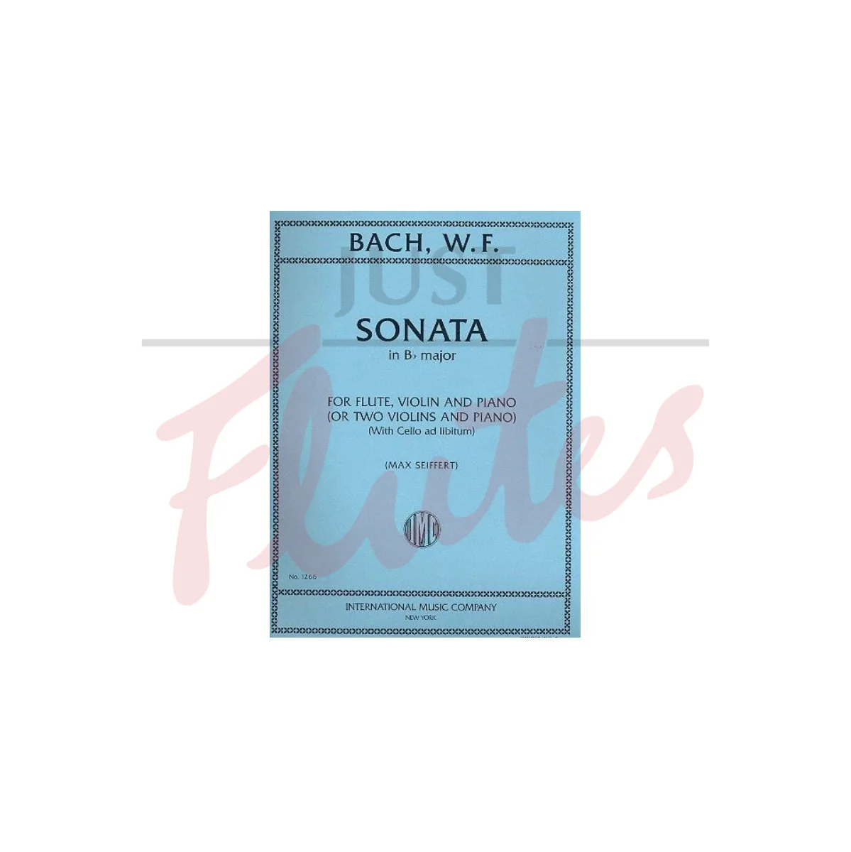 Sonata in B flat major for Flute/Violin, Violin and Piano (Cello ad lib.)