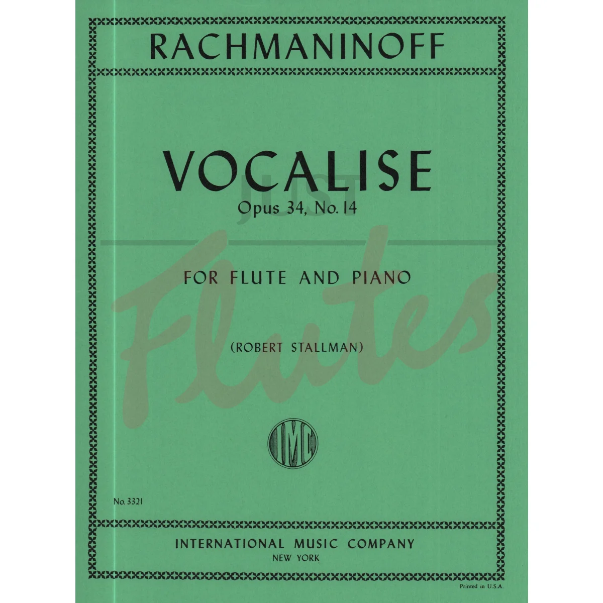 Vocalise for Flute and Piano