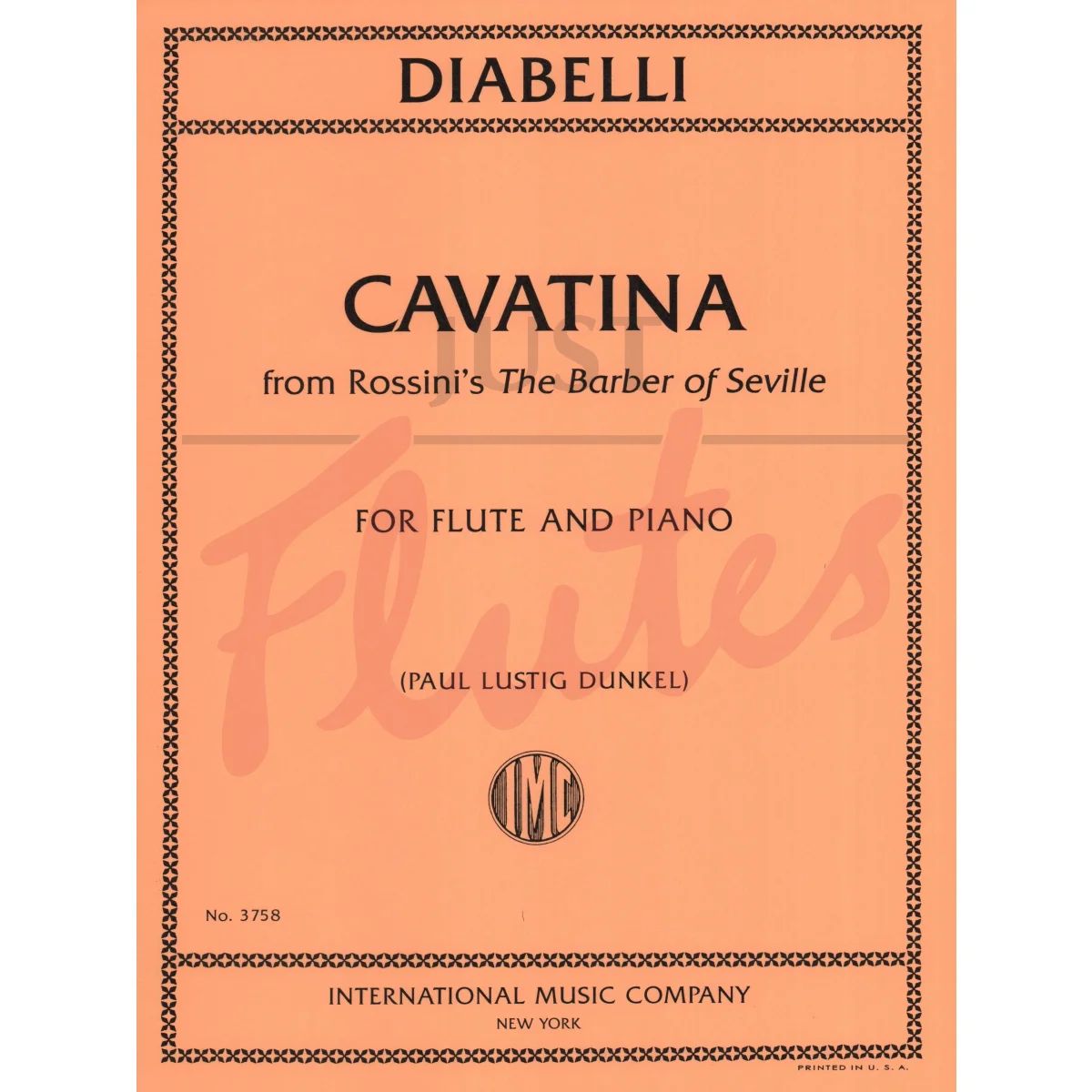 Cavatina from Rossini&#039;s &quot;The Barber of Seville&quot; for Flute and Piano