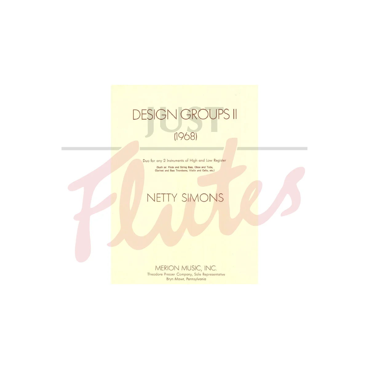 Design Groups II for Flute, Double Bass, Oboe, Tuba, Clarinet, Bass Trombone, Violin and Cello