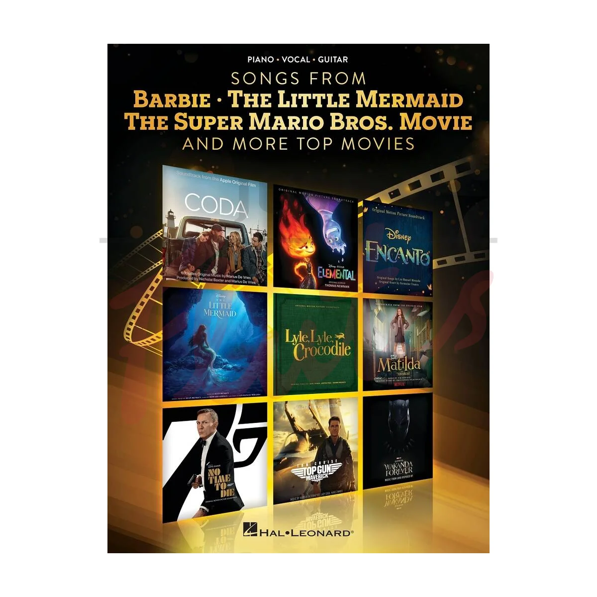 Songs from Barbie, The Little Mermaid, The Super Mario Bros. Movie and More Top Movies for Piano, Vocal and Guitar