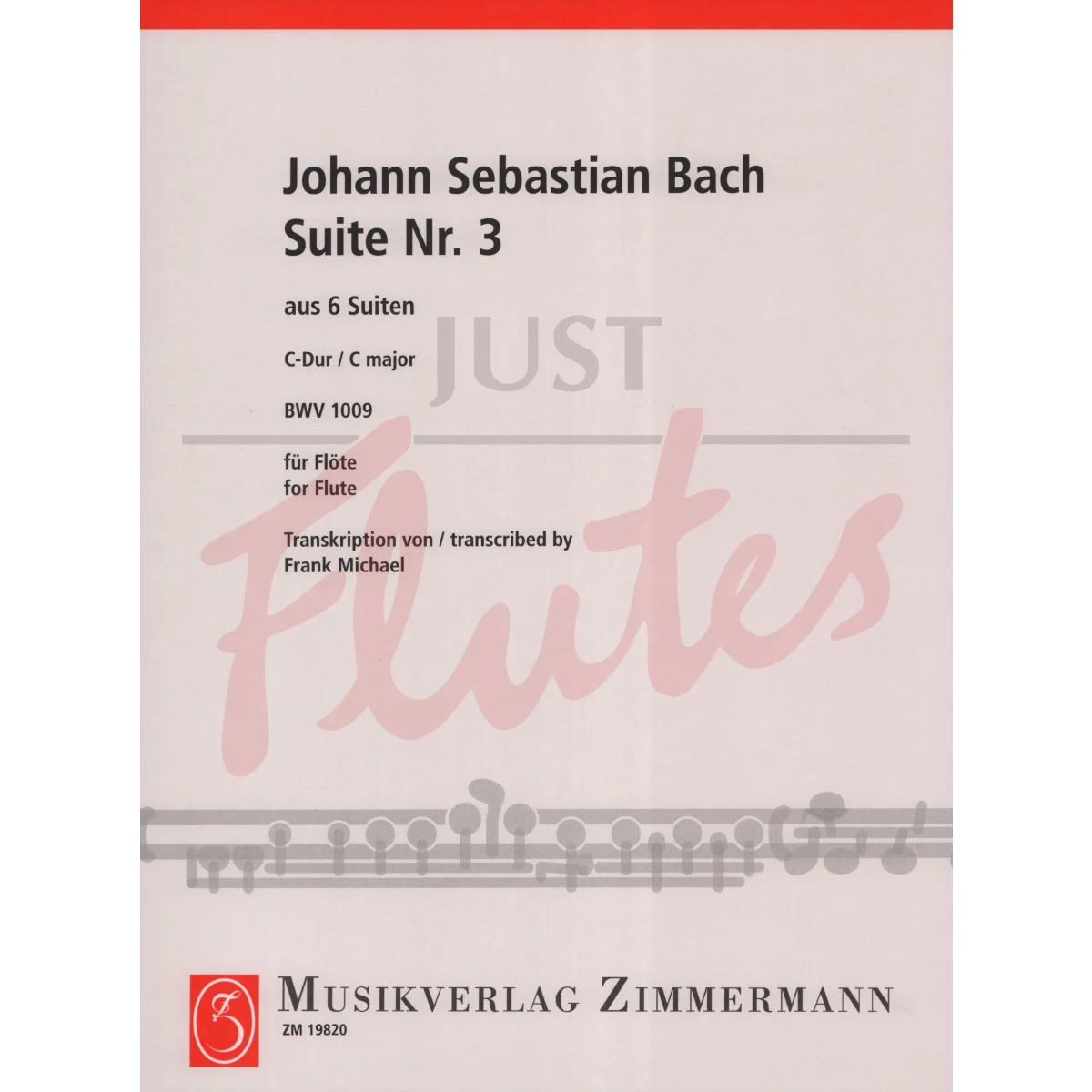 Six Suites - No. 3 in C major for Flute