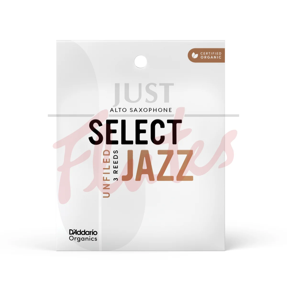 D'Addario ORRS03ASX2M Organic Unfiled Select Jazz Alto Saxophone 2M Reeds, 3-Pack