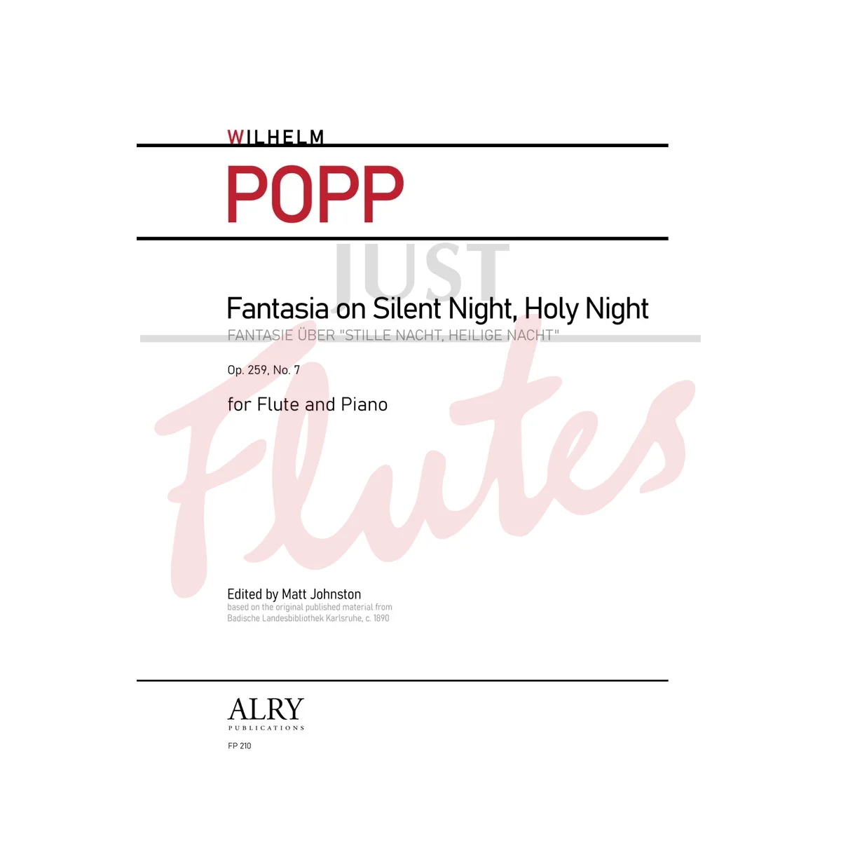 Fantasia on Silent Night, Holy Night for Flute and Piano