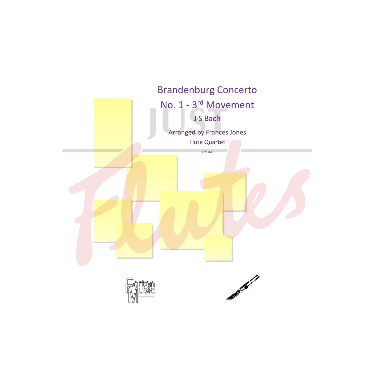 Brandenburg Concerto No. 1, Movement 3 for Mixed Flute Quartet