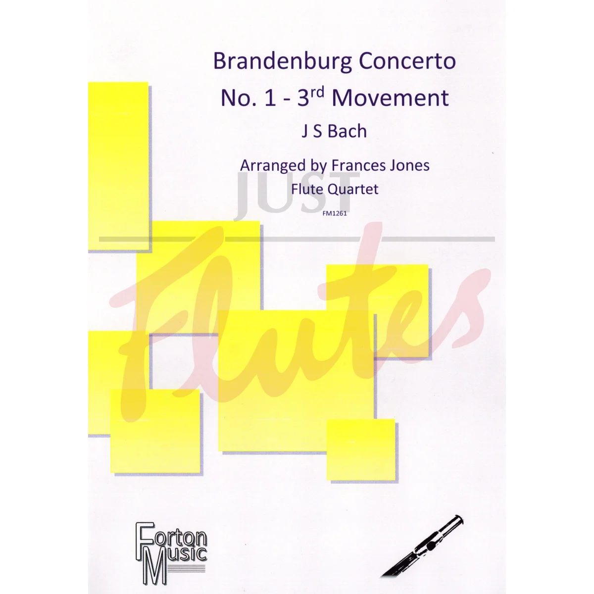 Brandenburg Concerto No. 1, Movement 3 for Mixed Flute Quartet