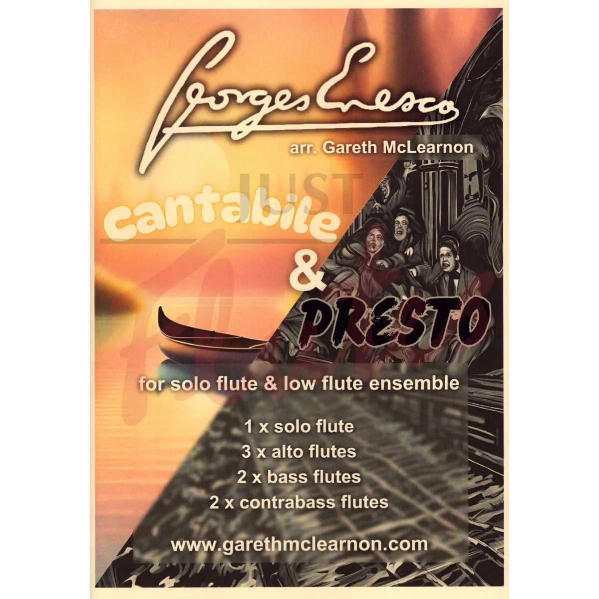 Cantabile &amp; Presto for Solo Flute and Low Flute Ensemble