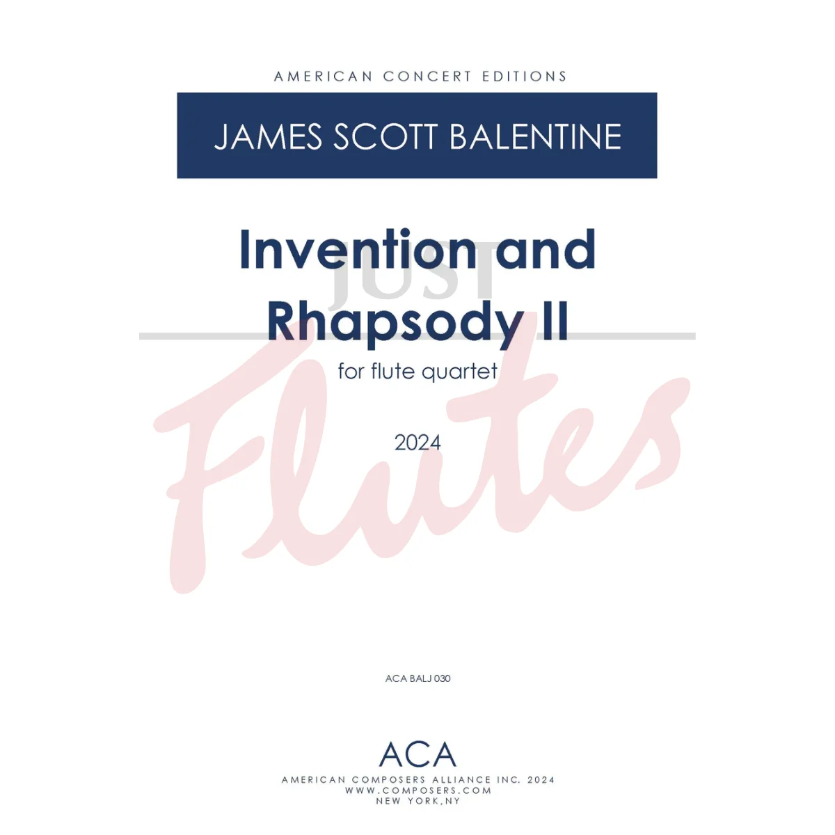 Invention and Rhapsody II for Flute Quartet