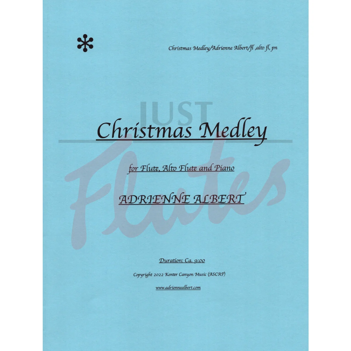 Christmas Medley for Flute, Alto Flute and Piano