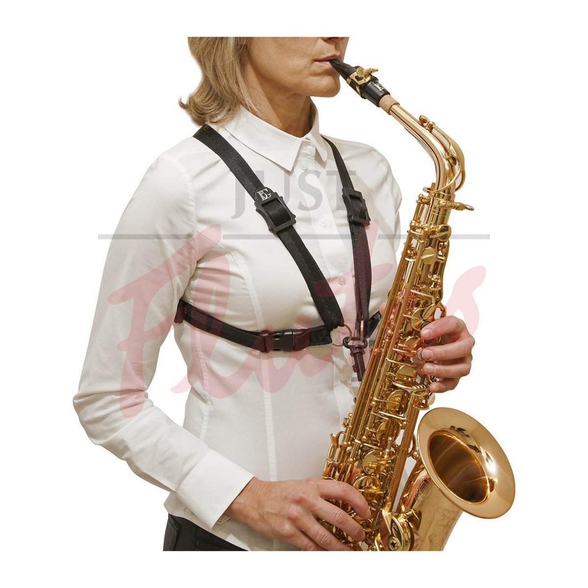 BG S44MSH Alto/Tenor Saxophone Harness, Snap Hook, Extra-Large Ladies size