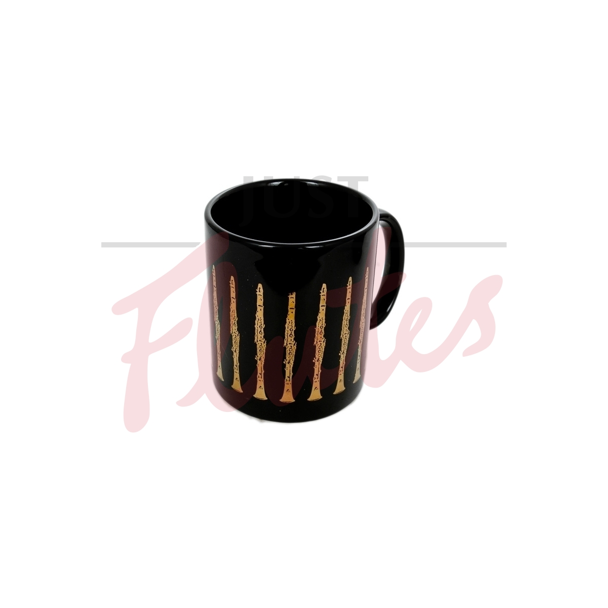 Music Mug with Gold Clarinet Design