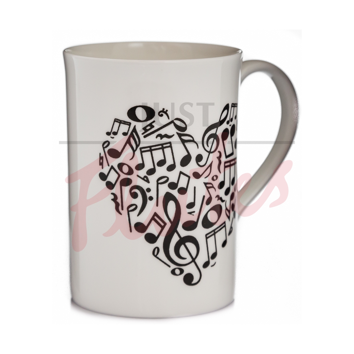 Bone China Mug, Heart of Notes Design