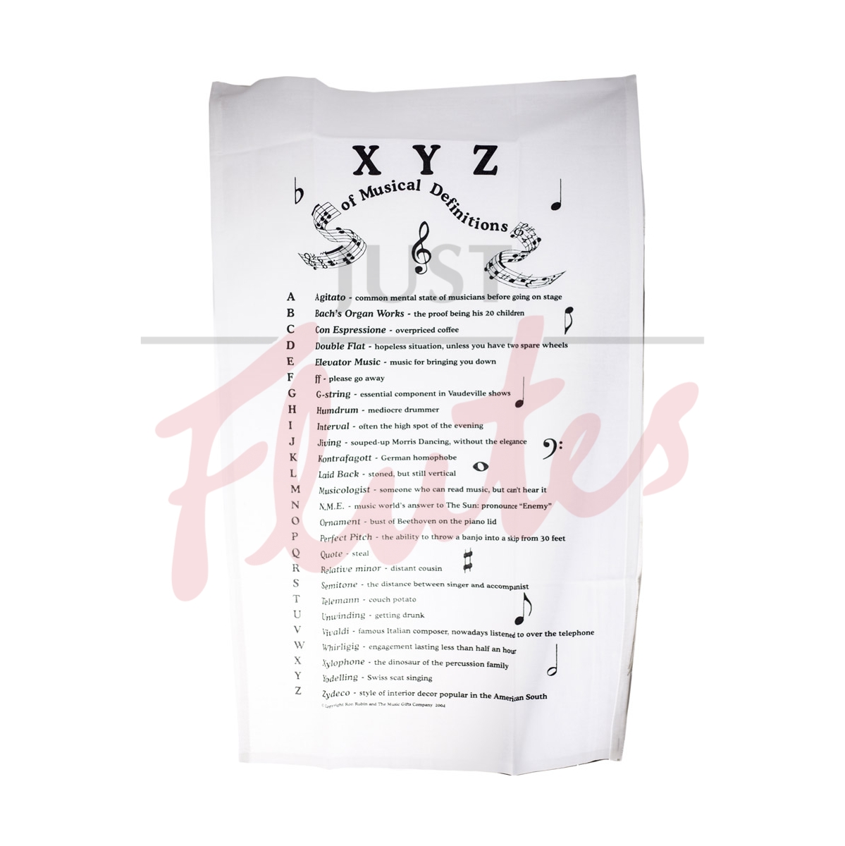 Music Tea Towel - XYZ of Musical Definitions