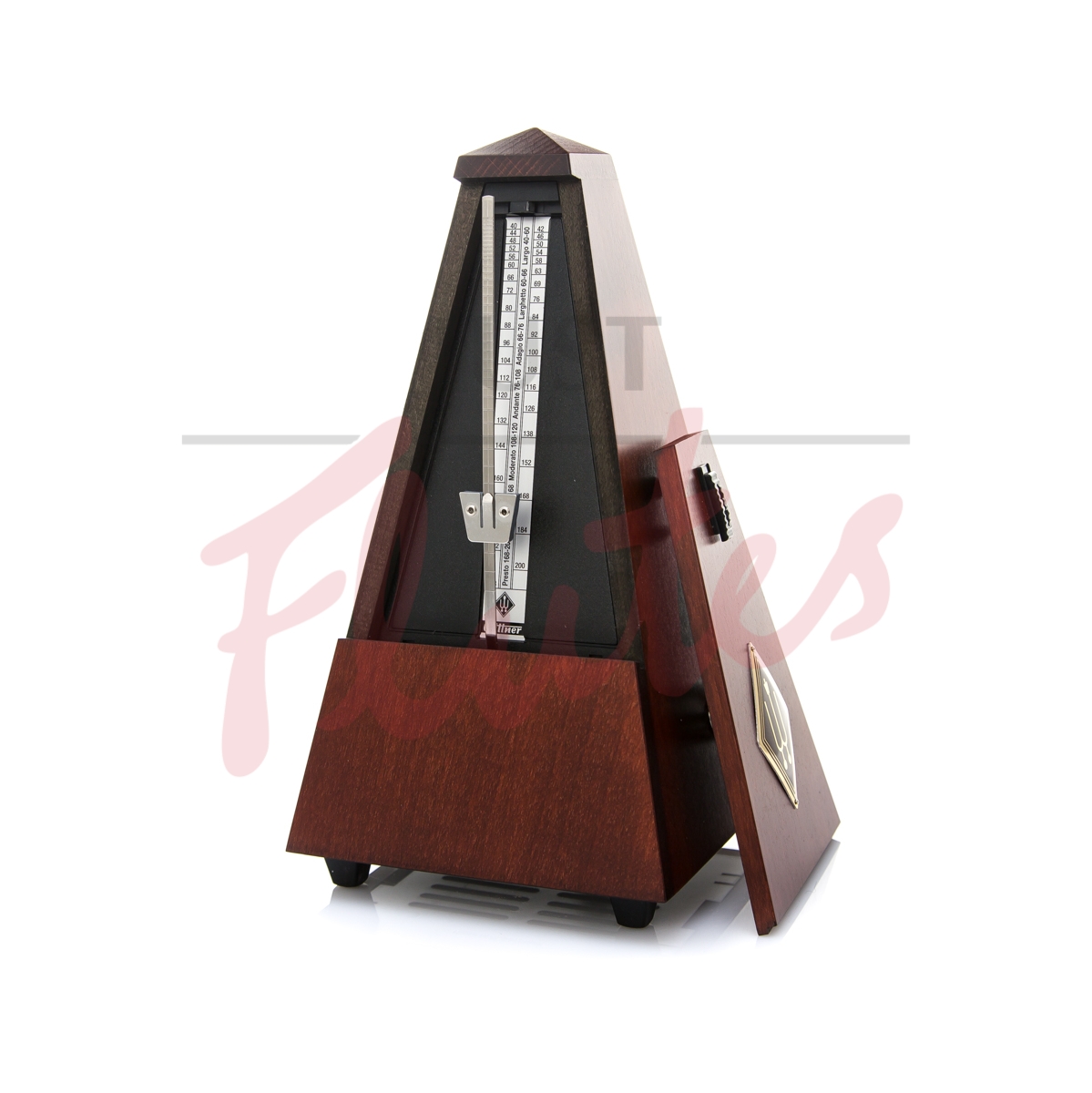 Wittner 801M Pyramid Metronome, Wood, Matt Silk Mahogany Finish