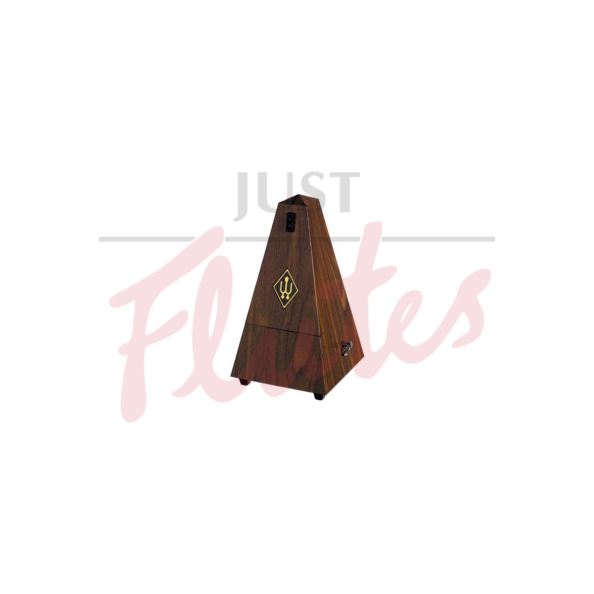 Wittner 855131 Plastic Pyramid Metronome with Bell, Walnut Finish
