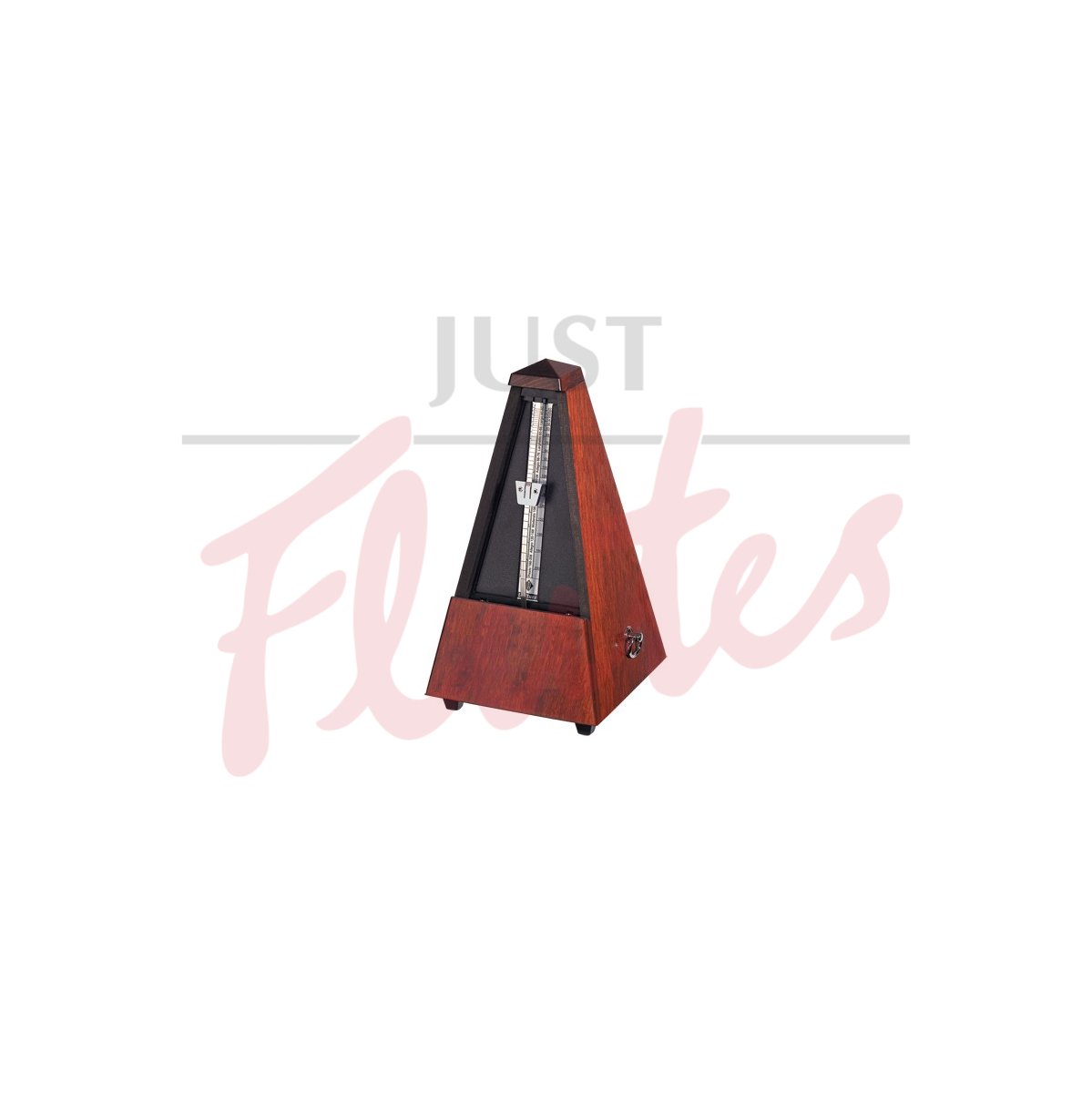 Wittner 811 Pyramid Metronome with Bell, Wood, Highly Polished Mahogany Finish