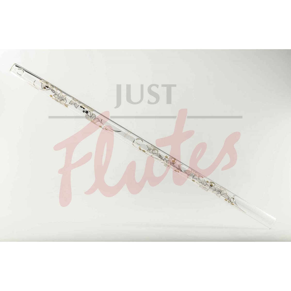 Hall 22201 Crystal Flute in D, Offset, White Lily