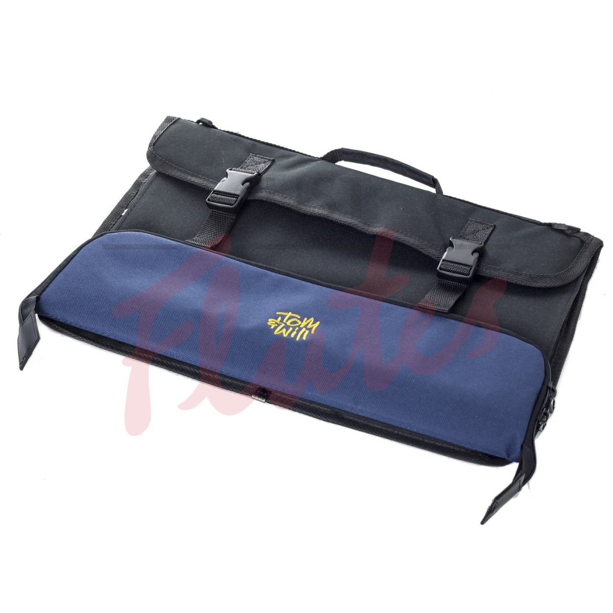 tom and will 99MC-285 Music Case with Accessory Pocket, Black with Navy Trim