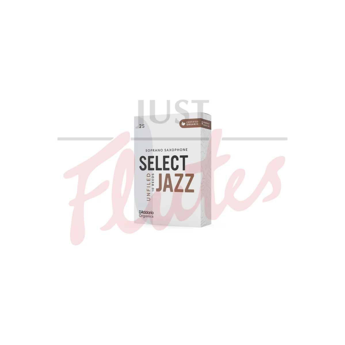 D'Addario ORRS10SSX3M Organic Unfiled Select Jazz Soprano Saxophone 3M Reeds, 10-pack