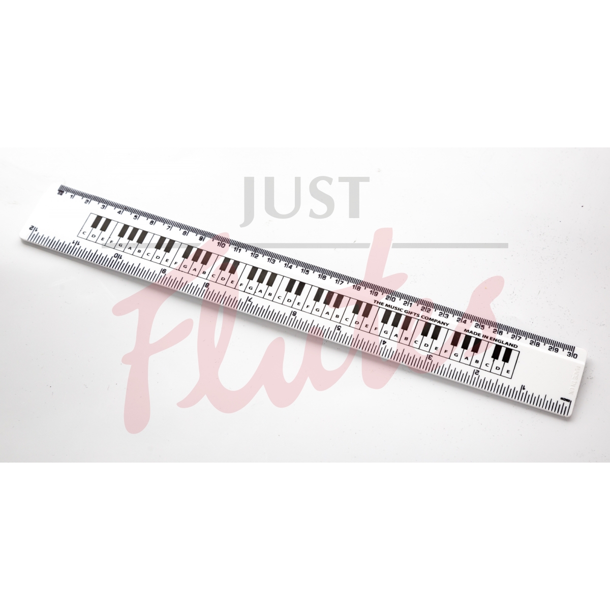 Black Keyboard Ruler - 30cm