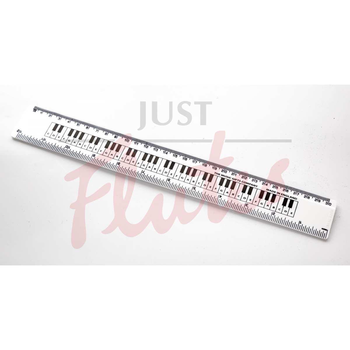 White Keyboard Ruler - 30cm