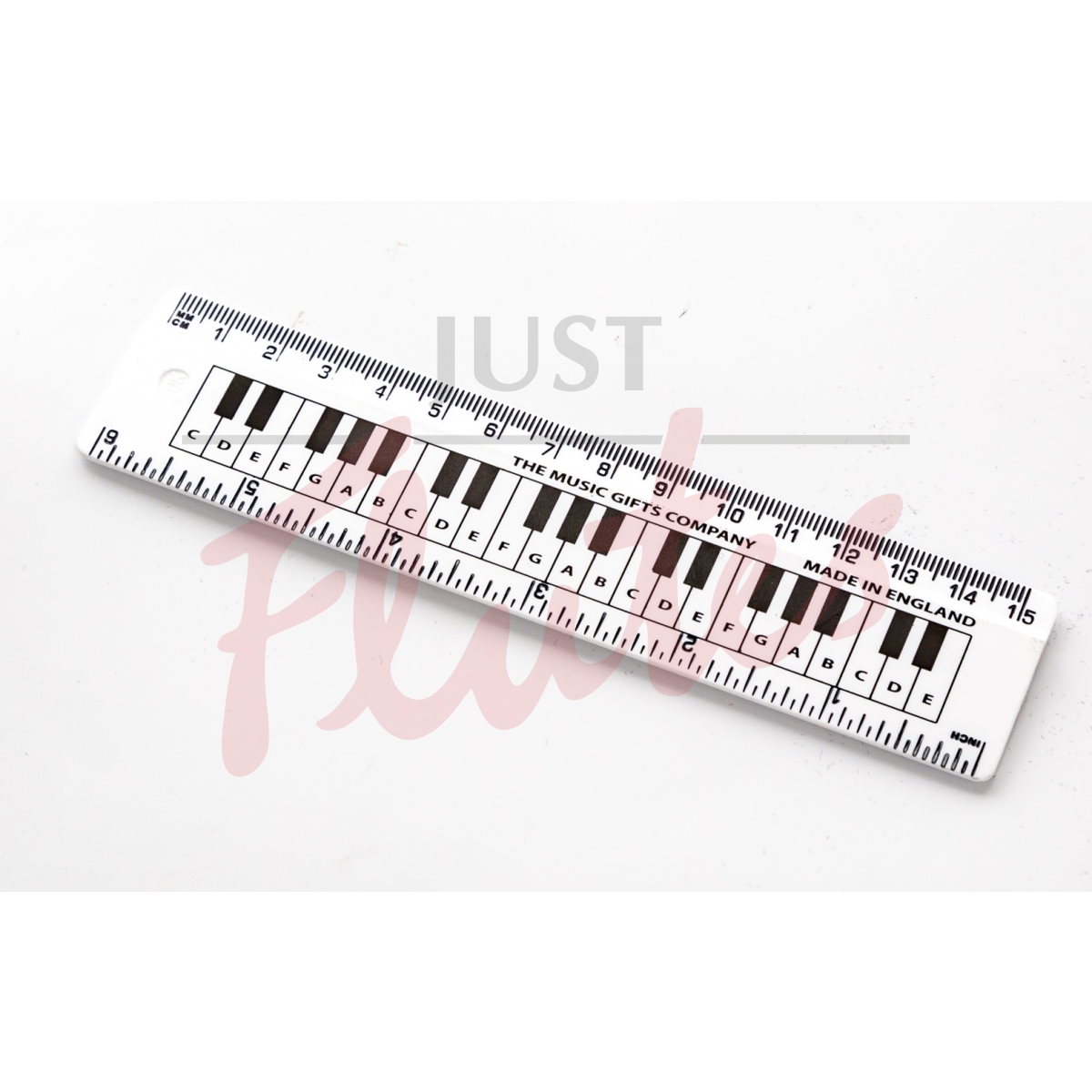 White Keyboard Ruler - 15cm